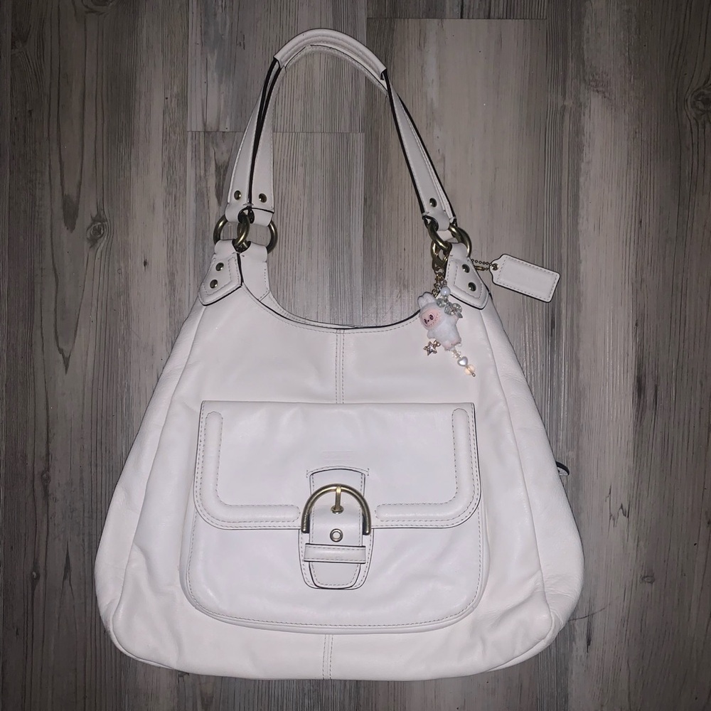 Coach White Shoulder Hobo Bag with Gold Accents ✨SOLD✨